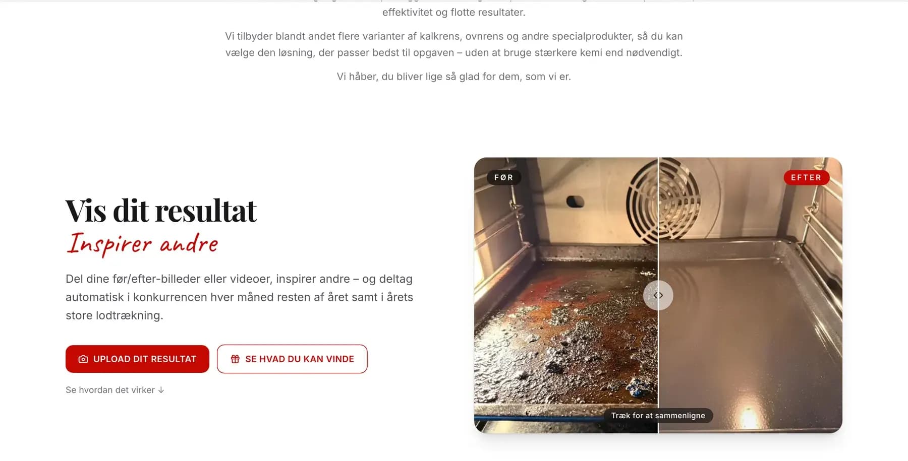 Kunderne uploader deres eget før og efter